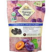 Sunny Fruit, Ekologiškos džiovintos slyvos, 5 porcijų pakuotės po 30 g (1,06 uncijos)