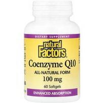 Natural Factors, Kofermentas Q10, 100 mg, 60 minkštųjų kapsulių