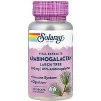 Solaray, Gyvybiniai ekstraktai, arabinogalaktanas, maumedžio medis, 300 mg, 60 daržovių kapsulių