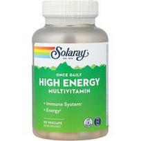 Solaray, Kartą per dieną vartojamas didelės energijos multivitaminas be geležies, 90 daržovių kapsulių