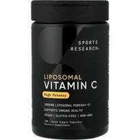 Sports Research, Liposominis vitaminas C, 180 skystų vegetariškų kapsulių (333 mg vienoje kapsulėje)