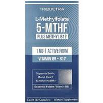 Triquetra Health, L-metilfolatas 5 MTHF plius metil B-12, 60 kapsulių