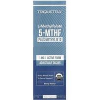 Triquetra Health, L-metilfolatas 5-MTHF ir metil B12, uogų skonio, 1 skysčio uncija