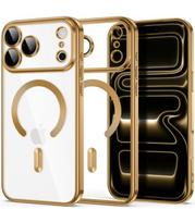 Auksinės spalvos (Shiny) / skaidrus dėklas Apple iPhone 17 Pro / 18 Pro telefonui "Tech-Protect MagFlex Magsafe"