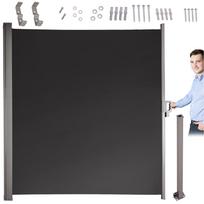 Ištraukiama šoninė markizė LUARO KX3218, 160x300 cm, tamsiai pilka