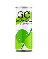 Gazuotas gaivusis gėrimas GO Botanicals, kriaušių, apelsinų ir citrinžolių skonio, 0,33 l