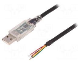 Module: cable integrated | RS232,USB | USB A | V: lead | 1.8m | 3,3VDC