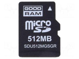Memory card | industrial | SD Micro,SLC | 512MB | Class 6 | -25÷85°C