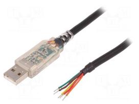 Module: cable integrated | UART,USB | lead | 3.3VDC | USB-TTL | 3.3V
