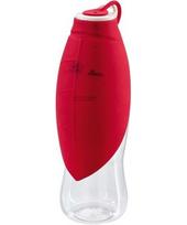 Silikoninis buteliukas Hunter Letter 550 ml, su dubenėliu, raudonos spalvos