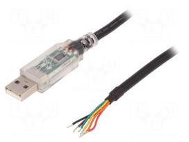 Module: cable integrated | RS232,USB | lead | 5m | 5VDC | USB A