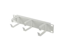 LANBERG Cable organizer 10 inches with 3 metal holders TYPE B grey