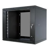 Stalflex Stovo Spintelė 19" 9U, 450mm, Stiklinės Durys, Juoda S-RC19-9U-450GB