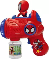 Lexibook - Elektroninis burbulų šautuvas „Spidey His Amazing Friends“ su 3D figūrėle ir šviesos bei garso efektais (PRB30SP)
