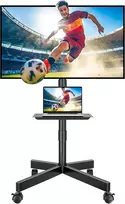 BONTEC mobilus televizoriaus stovas su ratukais 23–60 colių, VESA 400 × 400 mm, TC004B