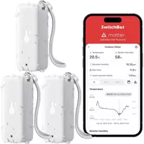 SwitchBot Bluetooth termometras-higrometras IP65 su temperatūros ir drėgmės jutikliu W3400012