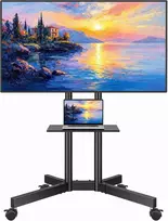 BONTEC mobilus televizoriaus stovas su ratukais 32–85 col. televizoriams, iki 55 kg, FN611-FBA