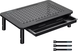 BONTEC monitoriaus stovas su stalčiumi, 3 aukščio padėtys, iki 20 kg, LR08-v02