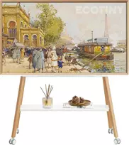 ECOTINY mobilus televizoriaus stovas su ratukais 49–75 col., iki 40 kg, HW1158WH