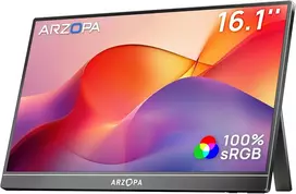 ARZOPA nešiojamasis IPS monitorius 16,1 col. FHD 100% sRGB HDR10 Z1C