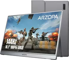 ARZOPA nešiojamasis monitorius 16,1 col. FHD 144 Hz USB-C mini HDMI Z1FC