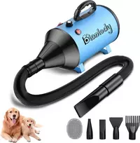 Blanlody šunų kailio džiovintuvas 3800 W, 5,2 HP, su 4 antgaliais, mėlynas