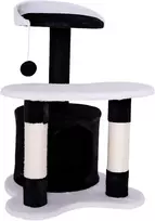 lionto draskyklė katėms su nameliu, sizalio stulpu ir žaisliniu kamuoliuku, 65 cm, KB00142