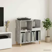 Plokštelių grotuvo stovas Betono pilka 82 x 39,5 x 82,5 cm