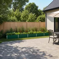 Pakelta sodo lova Žalia 400 x 80 x 24 cm Galvanizuotas plienas
