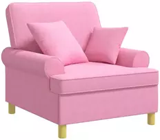 XL fotelis su pagalvėlėmis Rožinė Audinys