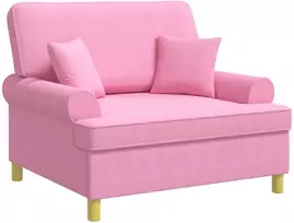 XXL fotelis su pagalvėlėmis Rožinė Audinys