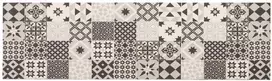 Virtuvės kilimas pilka mozaika 150 x 45 cm 100% poliamidas