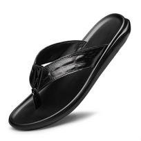 Flip-flops summer leather beach clip drag non-slip and wear-resistant cold slippers 37 juoda