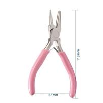 Mini 5 colių apvalios įgaubtos replės Vielos kilpinės replės Tikslios papuošalų replės Vielinės kilpos replės, skirtos papuošalams gaminti „pasidaryk pats“ 1PC rožinė