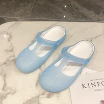 Baotou Sandals Women's Croc Shoes 2026 New Slippers Versatile Casual Sandals 35 mėlyna