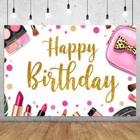Pink Beauty Makeup Theme Backdrop Sexy Ladies Adult Girl Birthday Party Decoration Background Women Portrait  Photography Props 120X90CM pink