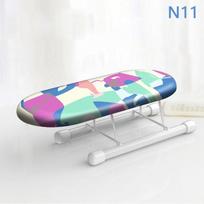 Folding Mini Ironing Board with Folding Legs Portable Household Clothes Ironing Rack Home Supplies Heat Resistant Ironing Cover white