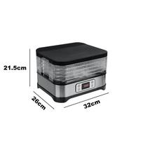 220V 230W 5 Trays Dehydrator with Digital Timer and Temperature Control for Fruit Vegetable Meat Beef Jerky Food Dryer gray