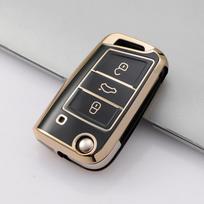 Volkswagen VW Skoda SEAT Golf Polo 8 Car Key Accessories Flip Key Case Cover Shell juoda