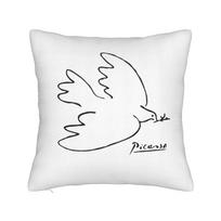 Pablo Picasso Face Beauty Pillowcase Polyester Cushion Cover Decorative Pillow Case Cover Bed Zipper 40X40Cm Peach skin 18*18(CM)-1Pcs white