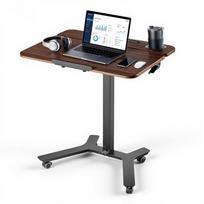 Standing Desk, Adjustable Height Mobile Stand Up Desk with Tilting Desktop, 715 x 525 mm Small Computer Sit Stand Workstation, 15 kg Load Capacity,