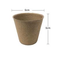 10pcs 6/8cm Plant Grow Pot Paper Nursery Cup Starters Garden Flower Pots Herb Vegs Kit Biodegradable Home Gardening Tools 1pc brown