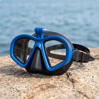 Diving Mask with Camera Mount Tempered Glass Snorkeling Mask with Camera Mount Goggles Dual Lens Anti-Fog for Snorkelers juoda