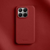Melkco Cowhide Leather Phone Case for Xiaomi 15T Pro Mi 17 Pro Max 15 Ultra Mi11 12s 13 14 15T Solid Color Half-Wrapped Cover Xiaomi 17 pro gray