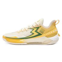361 BIG3 5.0 Quick PRO Basketball Shoes Men's Low Top Feather White/Stamen Yellow 672441119-2 43 geltona
