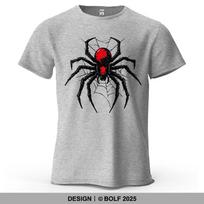 Redback Spider Cool Printed Men's T-Shirt  Oversized Mysterious Insect Graphic Tees for Women Tops Tees Streetwear XXL gray
