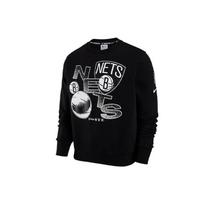 Nike NBA Courtside Brooklyn Nets Fleece Pullover Hoodie Men Sweatshirts Black DH9429-010 L gray