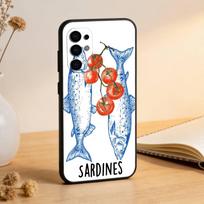 Sardines Fish Art Phone Case Black Silicone Soft For Samsung S25,S24,S21,S22,S23,S30,Ultra,S20,Plus,Fe,Lite Samsung S30Ultra5G white
