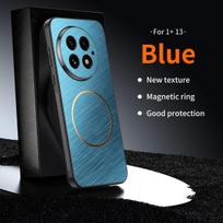 For OnePlus 13 12 Luxury Gold Wire Textured Coil Magnetic All-Inclusive Dropproof Phone Case For OnePlus 13 mėlyna
