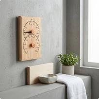 Sauna Thermometer Hygrometer Degrees Temperature and Humidity Meter gray